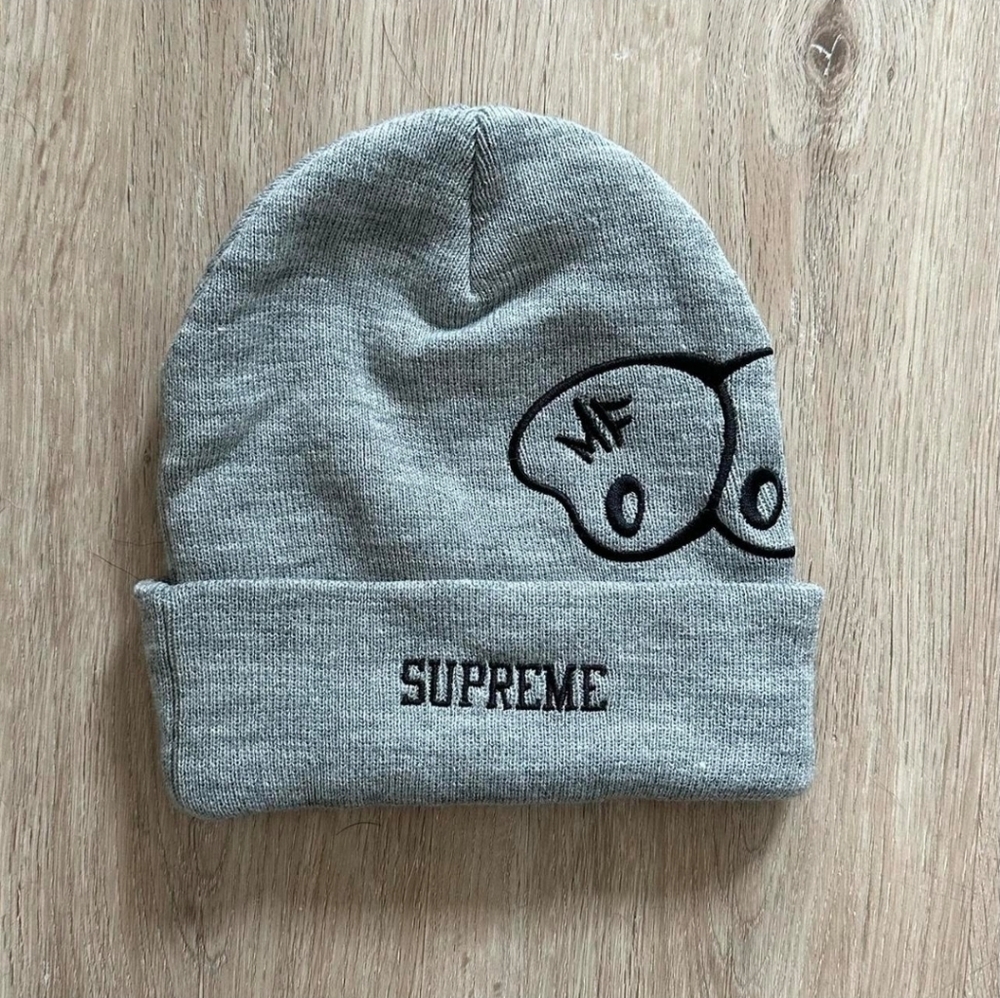 Supreme x MF DOOM Beanie - Heather Grey (RARE)